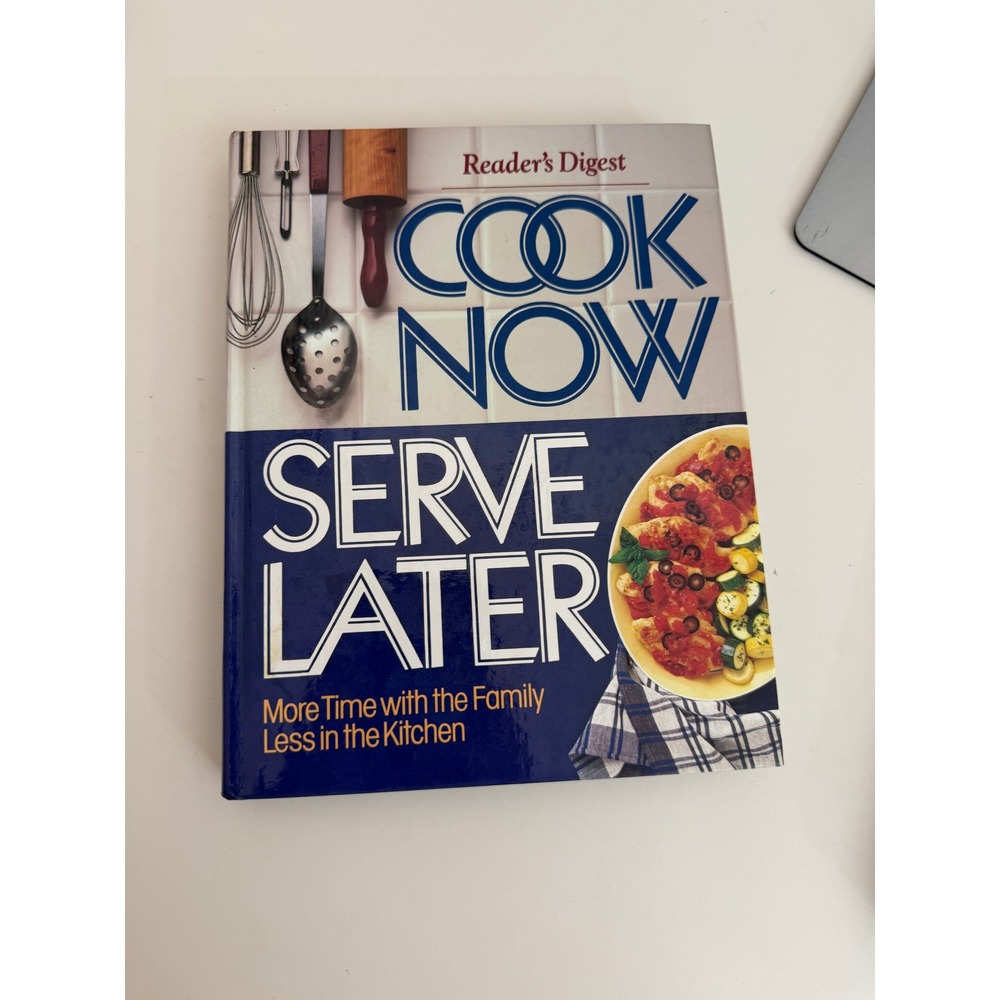 Readers Digest Cook Now Serve Later Hardcover Cookbook Make Ahead Recipes 1989